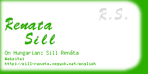 renata sill business card